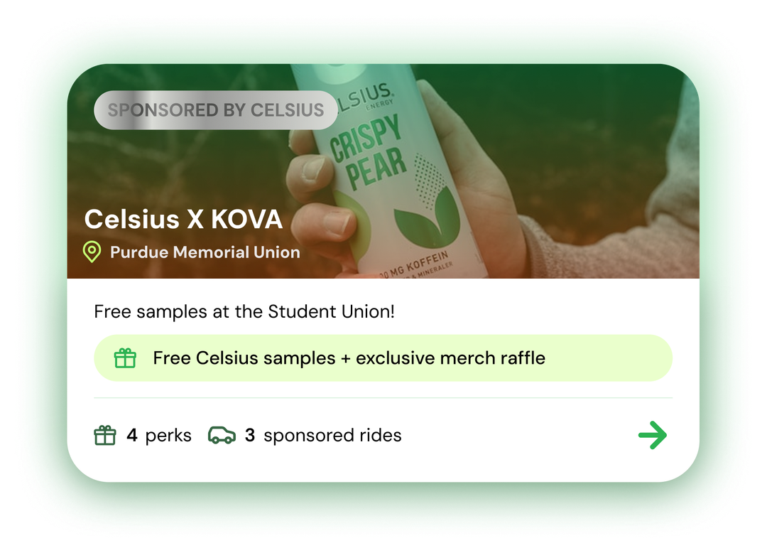 A KOVA partner perks card